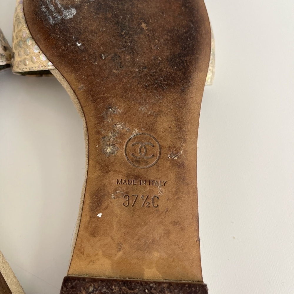 Auth CHANEL Sandals (Missing CC Charms) - Picture 8 of 9